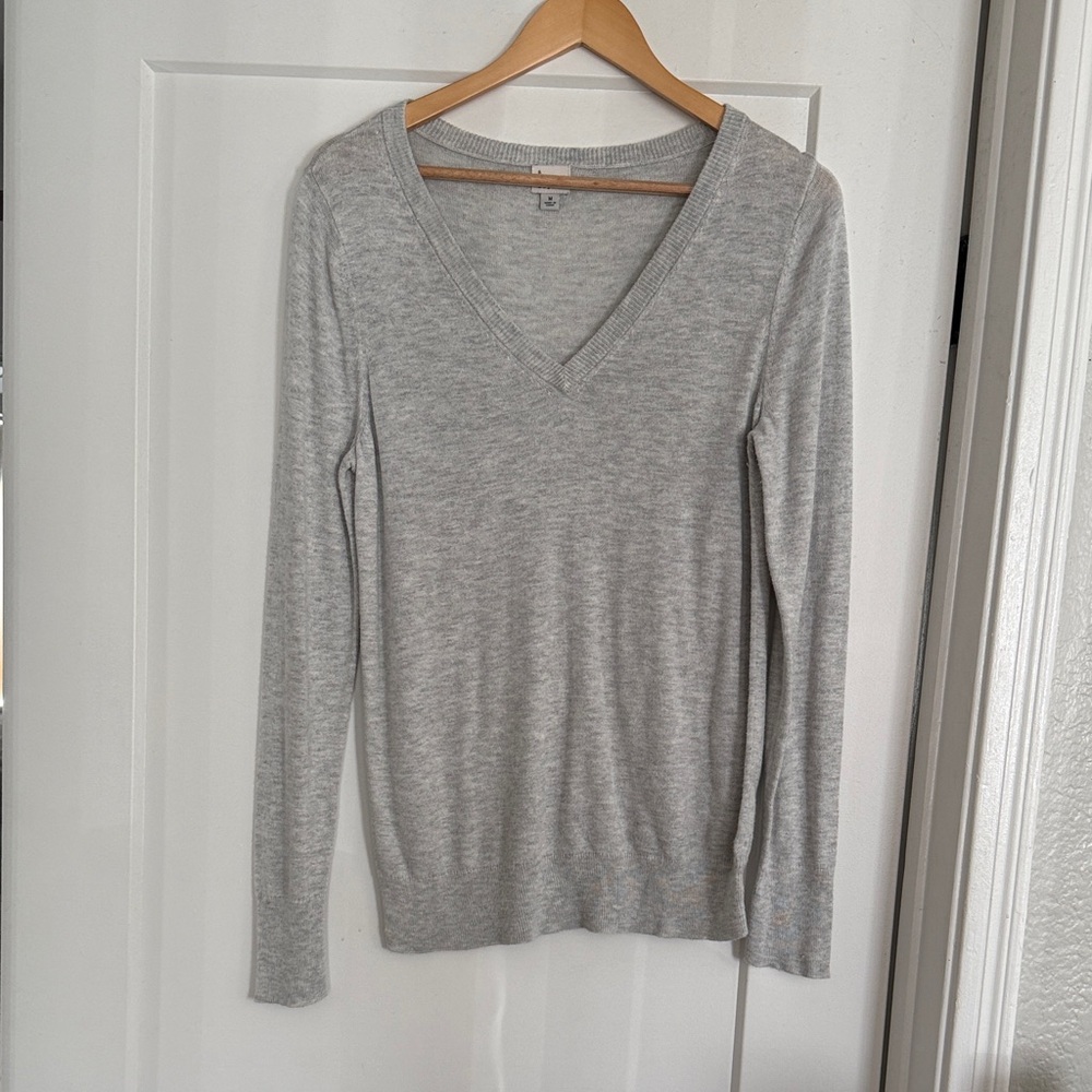 a new day Gray V-Neck Sweater